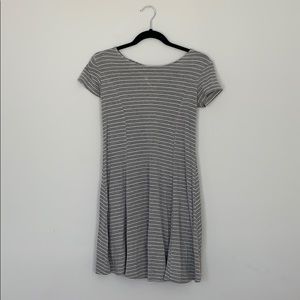Stripe dress with detail on the back